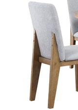 Delphine Gray 19"W Linen Dining Chair (Set of 2)