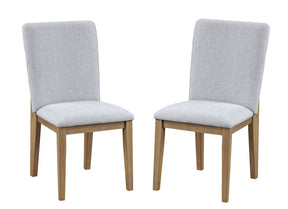 Delphine Gray 19"W Linen Dining Chair (Set of 2)