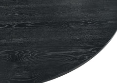 Jasper Ebony Black 47" 5-Piece Round Dining Set