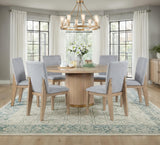 Caspian Oak/Gray 59" 7-Piece Round Dining Set