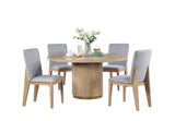 Caspian Oak/Gray 59" 5-Piece Round Dining Set