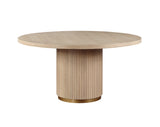 Caspian Oak/Gray 59" 5-Piece Round Dining Set
