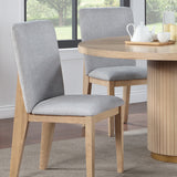 Caspian Oak/Gray 19"W Fabric Dining Chair (Set of 2)