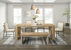 Magnus Oak 84" 6-Piece Rectangular Dining Set with Bench