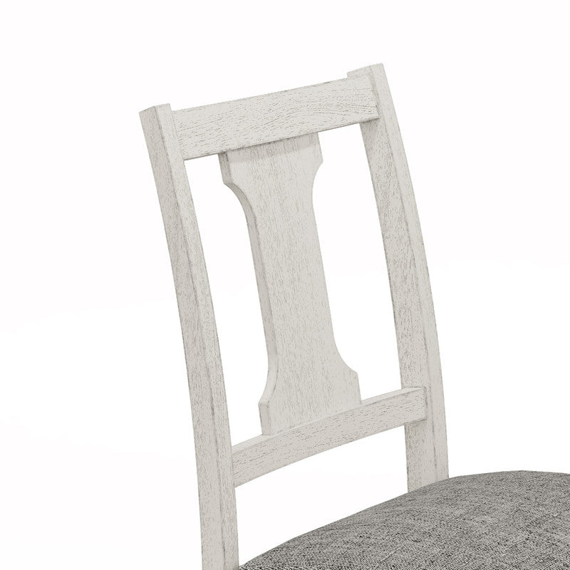 Tannen White/Gray 59" 5-Piece Round Dining Set