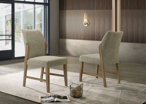 Eden Beige 20"W Linen Dining Chair (Set of 2)