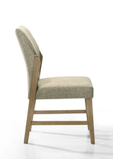 Eden Beige 20"W Linen Dining Chair (Set of 2)