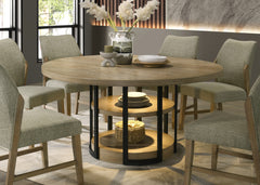 Eden Rustic Oak 59" Round Dining Table