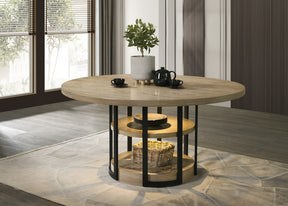 Eden Rustic Oak 59" Round Dining Table