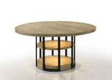 Eden Rustic Oak 59" Round Dining Table
