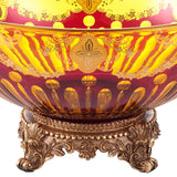 Victoria Yellow & Red Bowl  / HD-3005 - Ornate Home