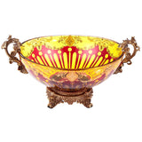 Victoria Yellow & Red Bowl  / HD-3005 - Ornate Home