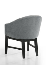 Haven Gray 26"W Fabric Barrel Dining Chair (Set of 2)