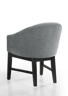 Haven Gray 26"W Fabric Barrel Dining Chair (Set of 2)
