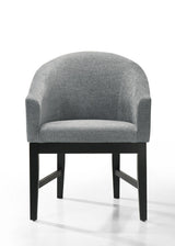 Haven Gray 26"W Fabric Barrel Dining Chair (Set of 2)