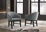Haven Gray 26"W Fabric Barrel Dining Chair (Set of 2)