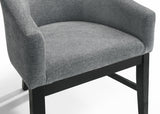 Haven Gray 26"W Fabric Barrel Dining Chair (Set of 2)
