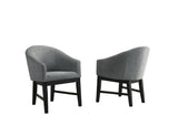 Haven Gray 26"W Fabric Barrel Dining Chair (Set of 2)