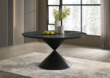 Haven Ebony Black 59" Round Dining Table