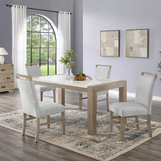Tabitha Light Oak 66" 5-Piece Rectangular Dining Set