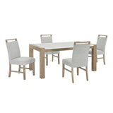Tabitha Light Oak 66" 5-Piece Rectangular Dining Set