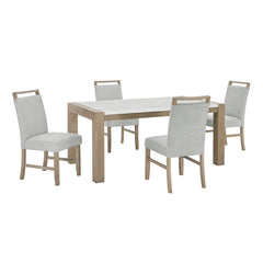 Tabitha Light Oak 66" 5-Piece Rectangular Dining Set