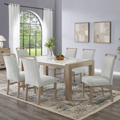 Tabitha Light Oak 66" 7-Piece Rectangular Dining Set