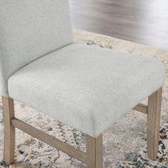 Tabitha Light Oak 19"W Fabric Dining Side Chair (Set of 2)