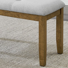 Darla Walnut Oak 48"W Fabric Dining Bench