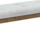 Darla Walnut Oak 48"W Fabric Dining Bench