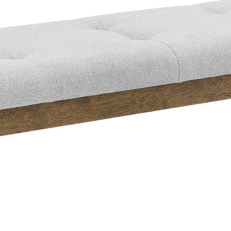 Darla Walnut Oak 48"W Fabric Dining Bench