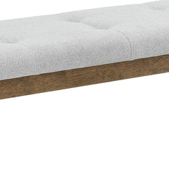 Darla Walnut Oak 48"W Fabric Dining Bench