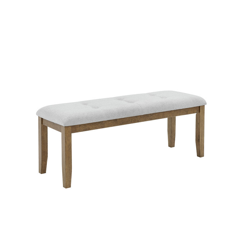 Darla Walnut Oak 72" 6-Piece Rectangular Dining Set with Bench
