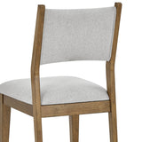 Darla Walnut Oak 19"W Fabric Dining Side Chair (Set of 2)