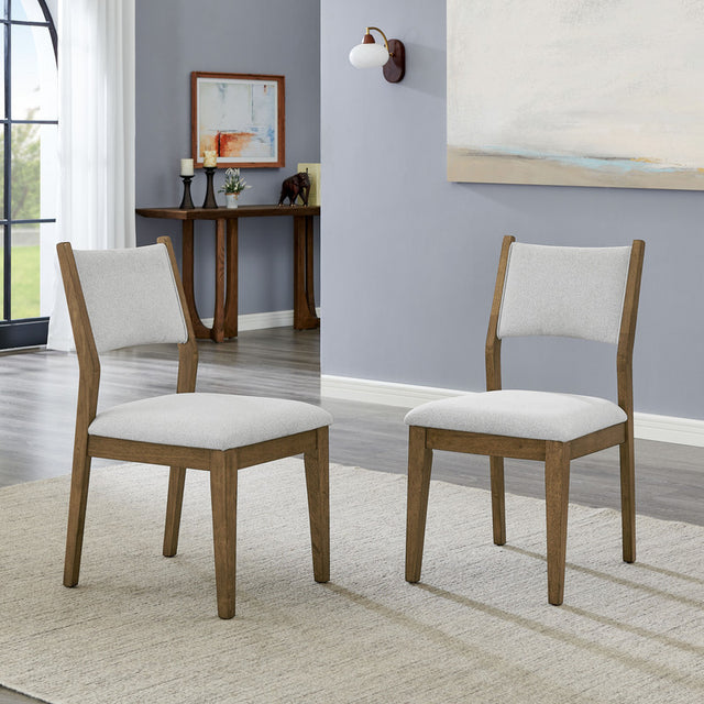 Darla Walnut Oak 19"W Fabric Dining Side Chair (Set of 2)