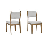 Darla Walnut Oak 19"W Fabric Dining Side Chair (Set of 2)