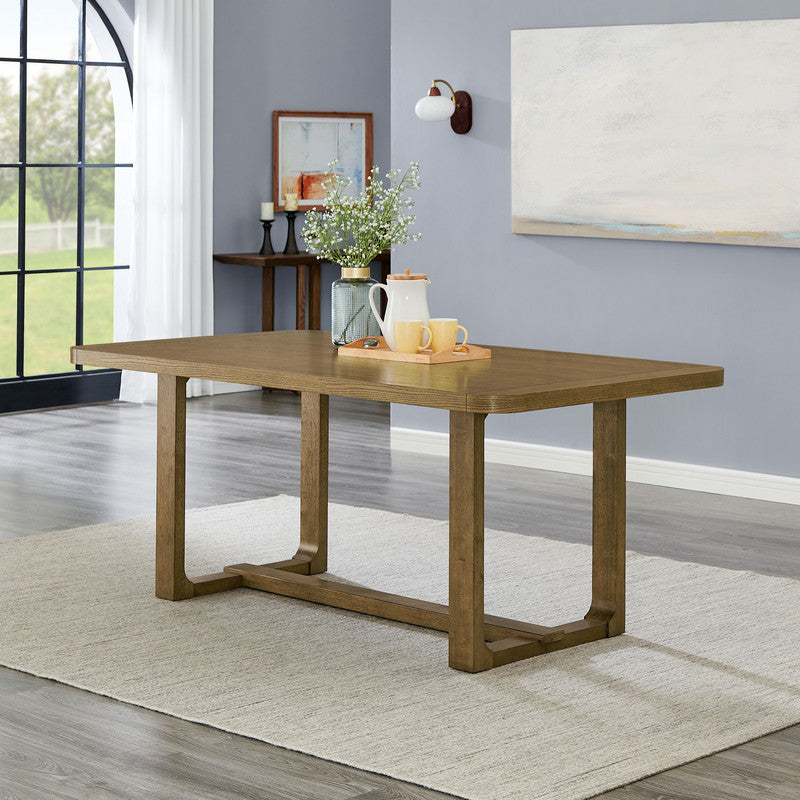 Darla Walnut Oak 72" Rectangular Dining Table
