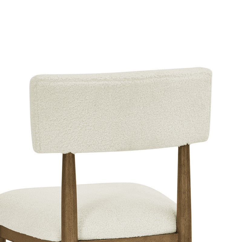 Darla Walnut Oak 20"W Sherpa Dining Side Chair (Set of 2)