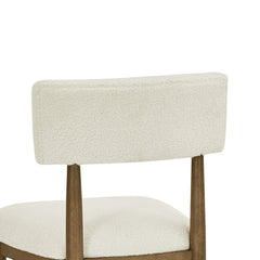 Darla Walnut Oak 20"W Sherpa Dining Side Chair (Set of 2)