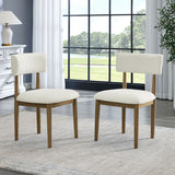 Darla Walnut Oak 20"W Sherpa Dining Side Chair (Set of 2)