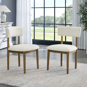 Darla Walnut Oak 20"W Sherpa Dining Side Chair (Set of 2)