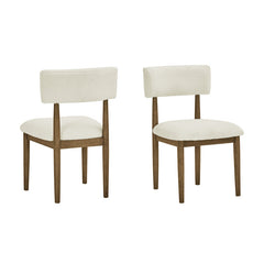 Darla Walnut Oak 20"W Sherpa Dining Side Chair (Set of 2)