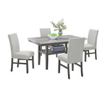 Selena Gray 60" 5-Piece Rectangular Dining Set