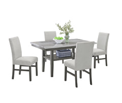 Selena Gray 60" 5-Piece Rectangular Dining Set