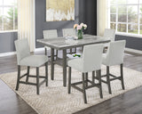 Selena Gray 60" 7-Piece Counter Height Dining Set