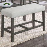 Selena Gray 60" 6-Piece Rectangular Counter Height Dining Set with Bench