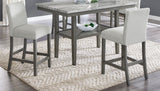 Selena Gray 19"W Fabric Counter Height Chair (Set of 2)