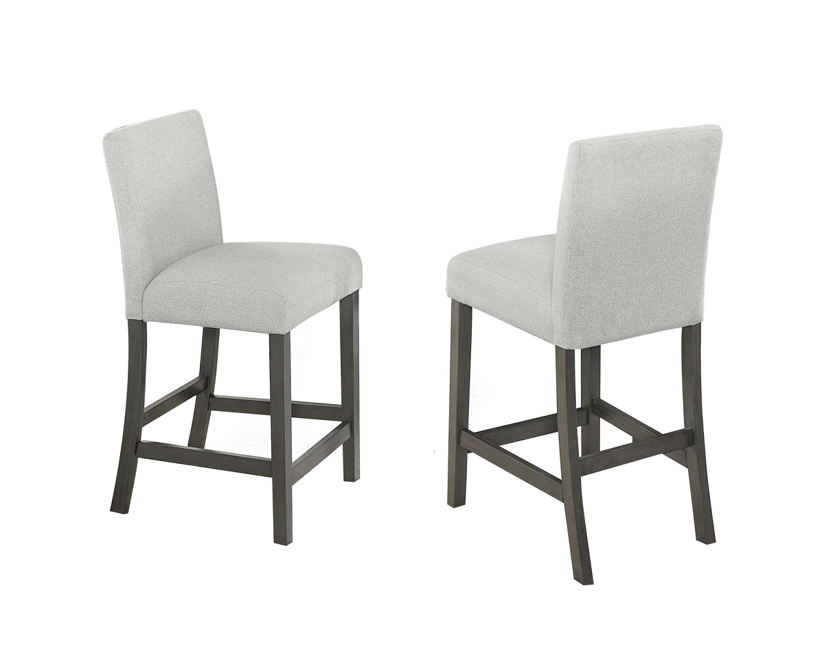 Selena Gray 19"W Fabric Counter Height Chair (Set of 2)