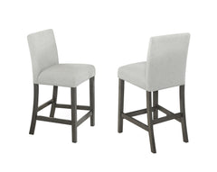 Selena Gray 19"W Fabric Counter Height Chair (Set of 2)