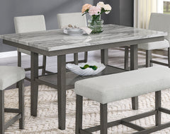 Selena Gray 60" Rectangular Counter Height Table
